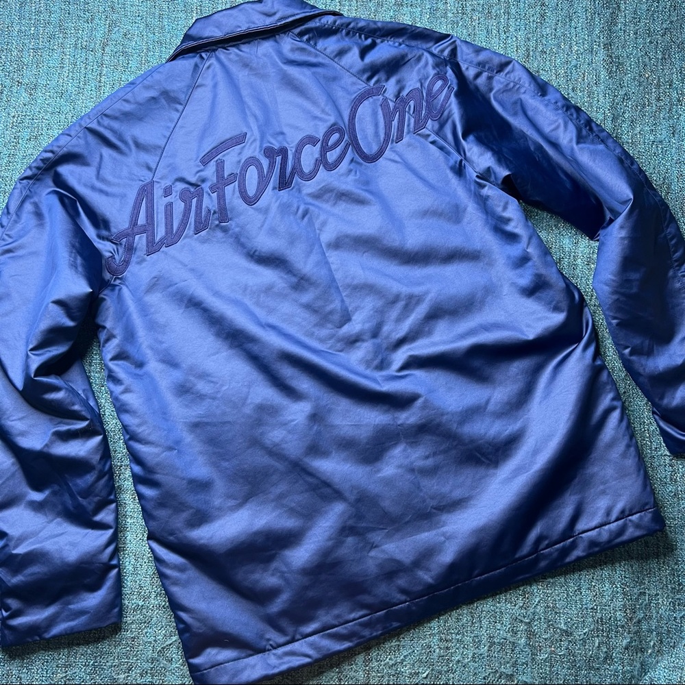 Nike Air Force Varsity Woven Jacket In Navy Blue